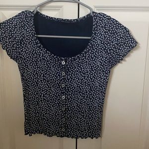 flower navy Brandi Melville shirt